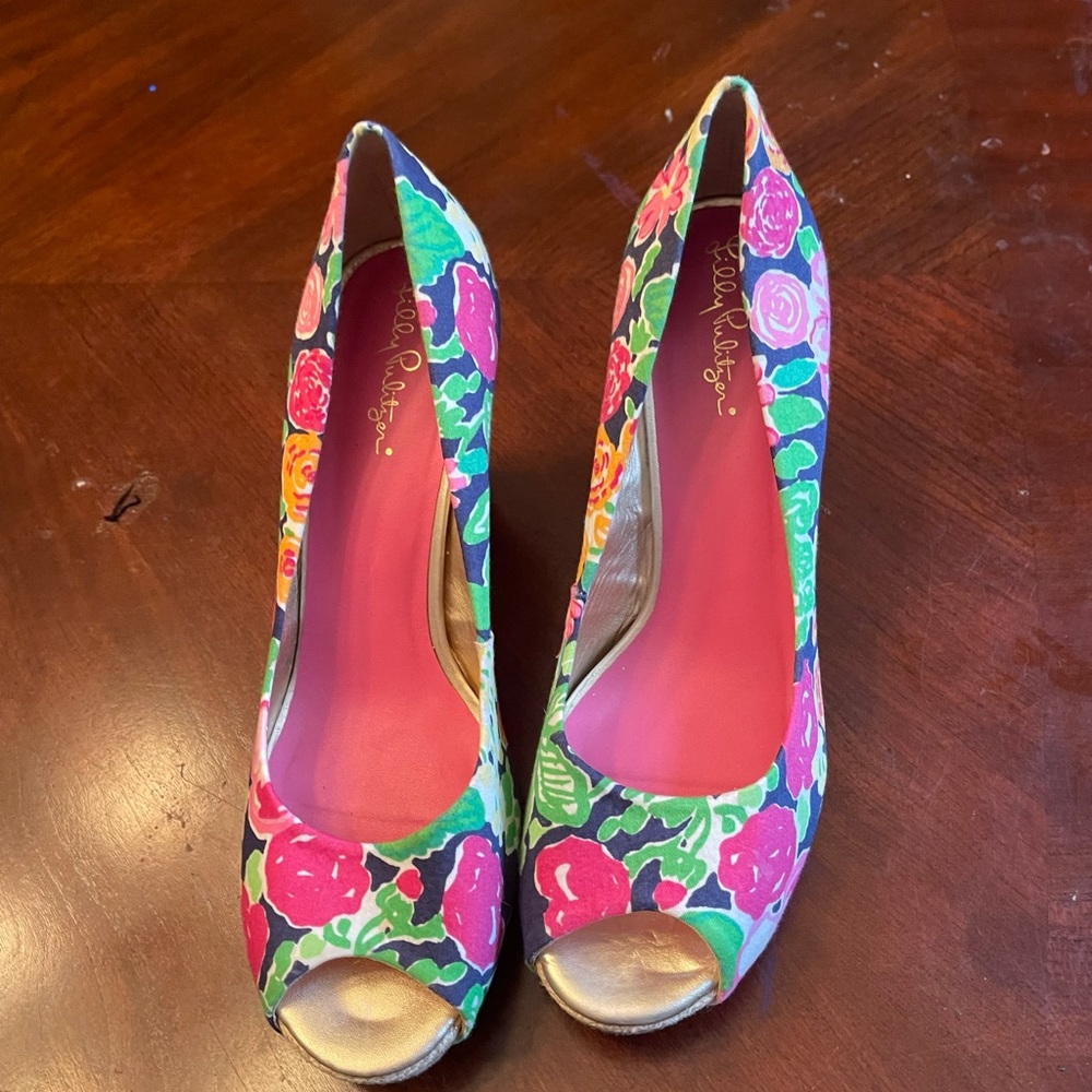 Cute floral wedges